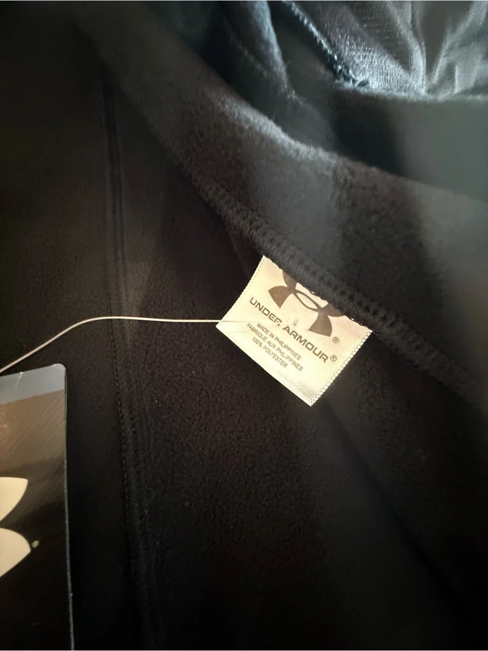 Under Armour Men's Black Performance Full-Zip Jacket with White Accents